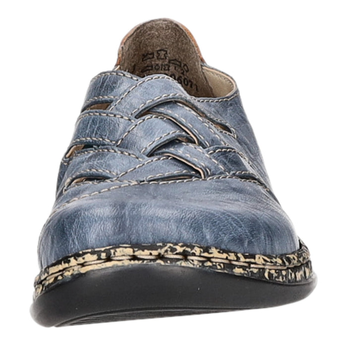 Rieker Slipper/Kletthalbschuh luftdurchlässig (durchbrochenes/geflochtenes Obermaterial) - SchuhEggers.de