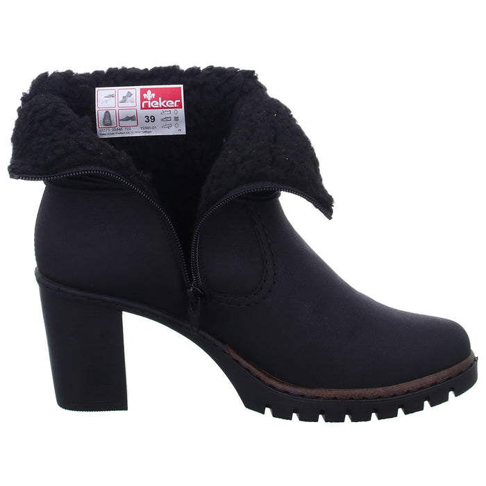 Rieker Schlupf-/Reißverschlußstiefelette Warmfutter ab 35mm Absatz