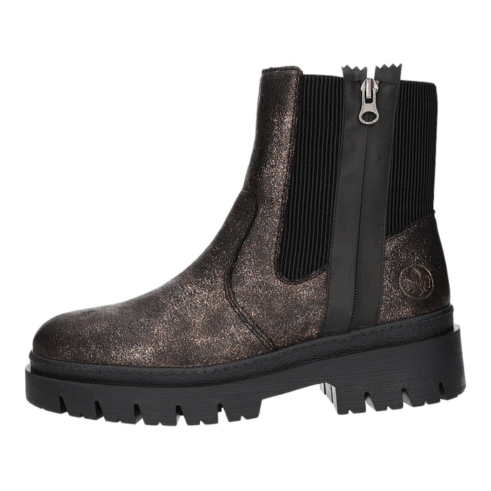 Rieker Schlupf-/Reißverschlußstiefelette Warmfutter bis 35mm Absatz (casual) - SchuhEggers.de