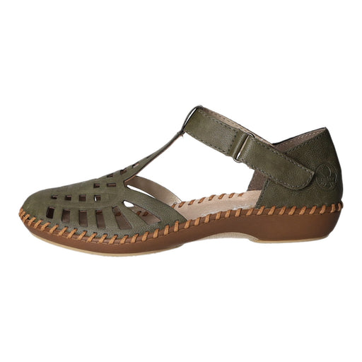 Rieker Slipper/Kletthalbschuh luftdurchlässig (durchbrochenes/geflochtenes Obermaterial) - SchuhEggers.de