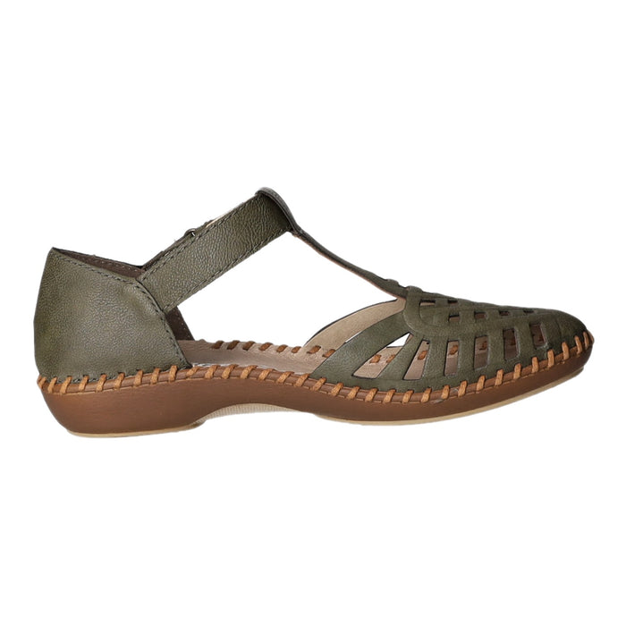 Rieker Slipper/Kletthalbschuh luftdurchlässig (durchbrochenes/geflochtenes Obermaterial) - SchuhEggers.de