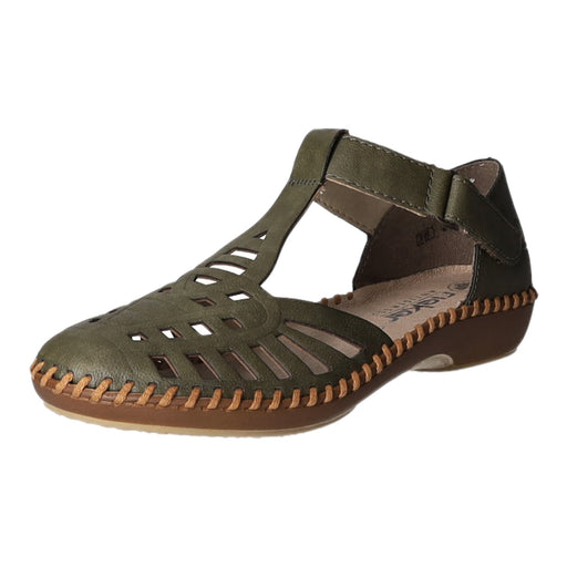 Rieker Slipper/Kletthalbschuh luftdurchlässig (durchbrochenes/geflochtenes Obermaterial) - SchuhEggers.de