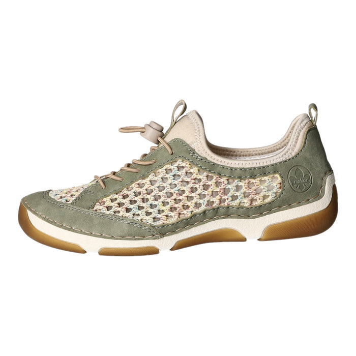 Rieker Slipper/Kletthalbschuh luftdurchlässig (durchbrochenes/geflochtenes Obermaterial) - SchuhEggers.de
