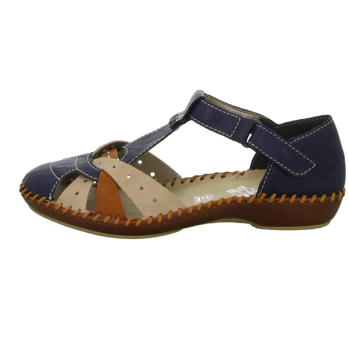 Rieker Slipper/Kletthalbschuh luftdurchlässig (durchbrochenes/geflochtenes Obermaterial) - SchuhEggers.de