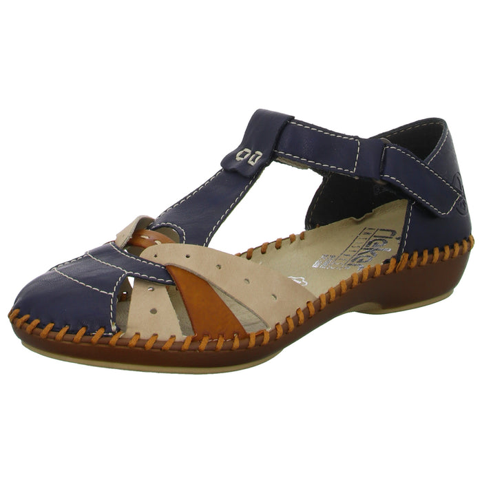 Rieker Slipper/Kletthalbschuh luftdurchlässig (durchbrochenes/geflochtenes Obermaterial) - SchuhEggers.de