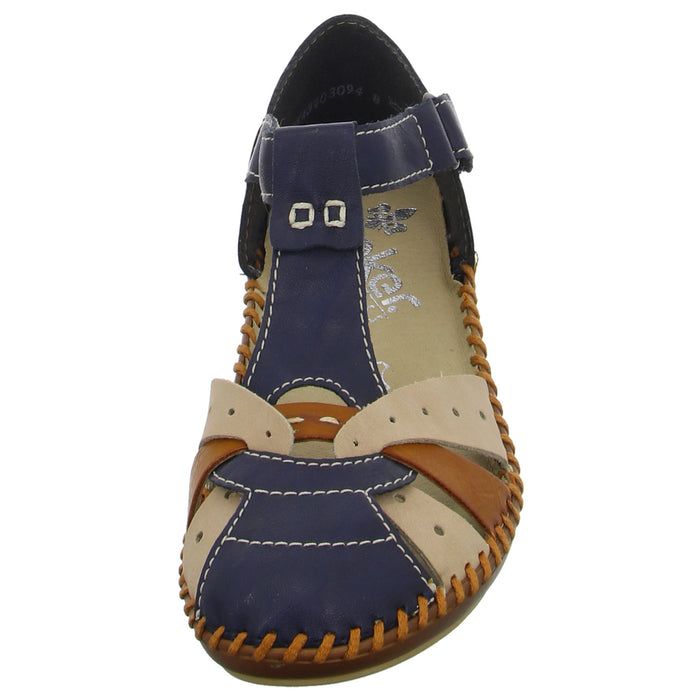 Rieker Slipper/Kletthalbschuh luftdurchlässig (durchbrochenes/geflochtenes Obermaterial) - SchuhEggers.de