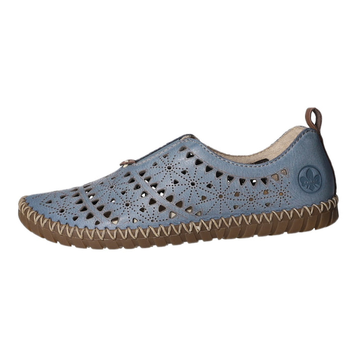 Rieker Slipper/Kletthalbschuh luftdurchlässig (durchbrochenes/geflochtenes Obermaterial) - SchuhEggers.de